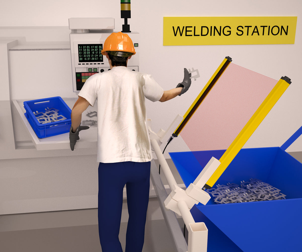 Infrared Light Curtain Detects Presence of Unfinished Parts During Manufacture