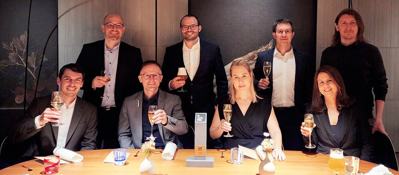Celebrating Our IFF Innovation Prize Win at the Restaurant des Trois Tours