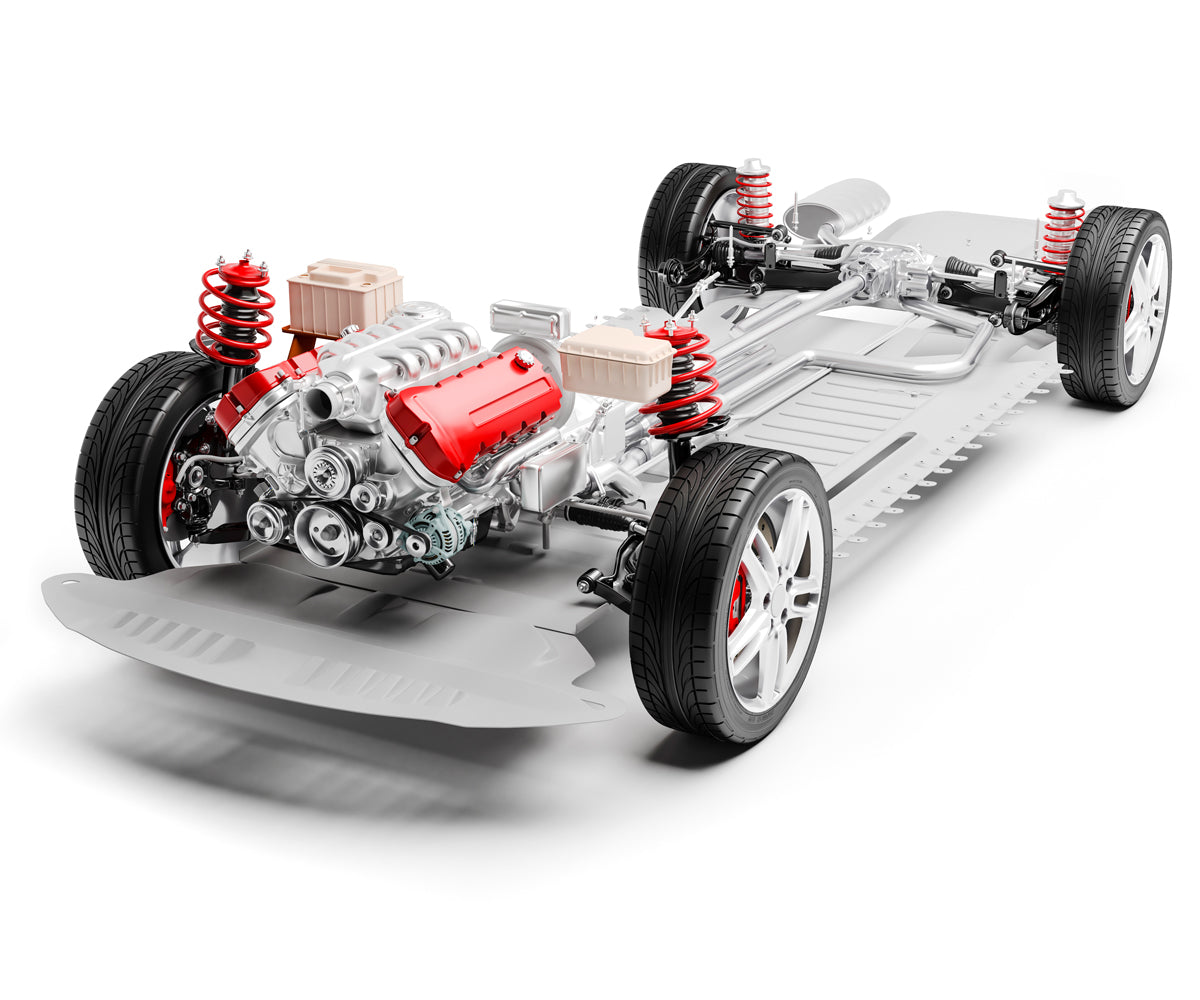 Identification of vehicle model by sensing variations in chassis