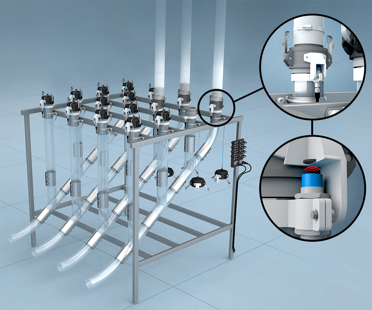 RFID technology with IO-Link connectivity eliminates hose-coupling errors in fluidized pneumatic-transport systems