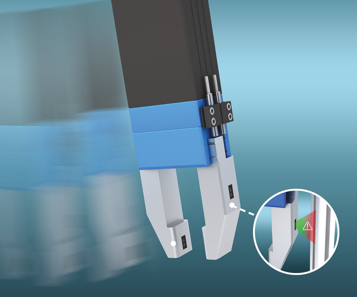 Embedded miniature photoelectric distance sensors provide anti-collision protection during automated production