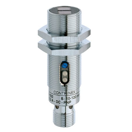 Standard Diffuse M18 40...600 mm Chrome plated brass 3/4 turn pot. LED, red 660 nm
