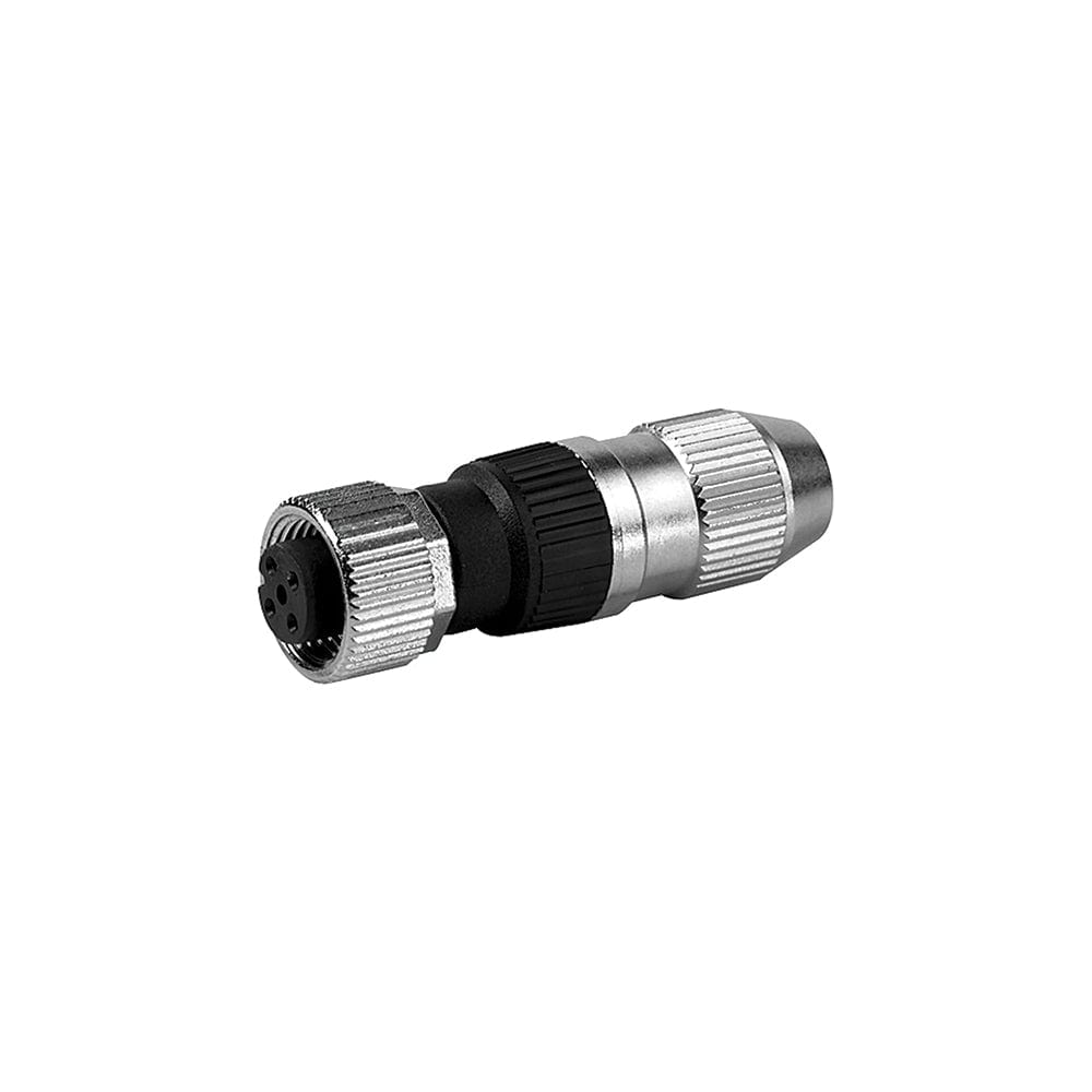 Field attachable connectors M12 Right Angle PLUG 4 poles 0.25 0.5 mm2 NO LED