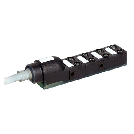 Distribution boxes M8 SOCKET 3 poles 8 x 0.34 mm2 + 2x 0.75 mm2 LED